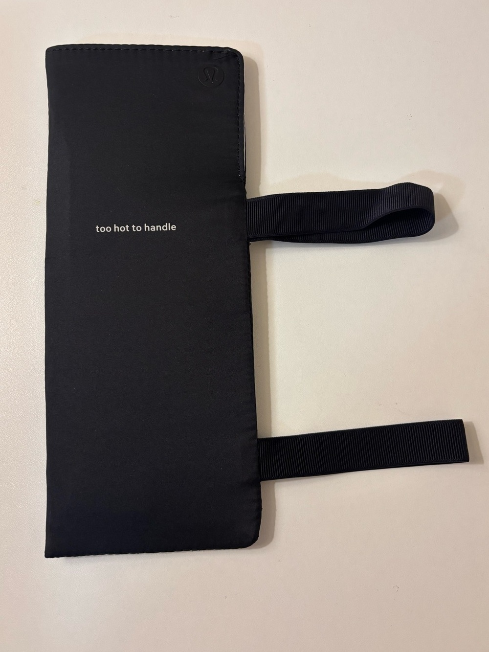 Lululemon Hair Tool Sleeve Black Pouch Heat Protective Flat Iron Case